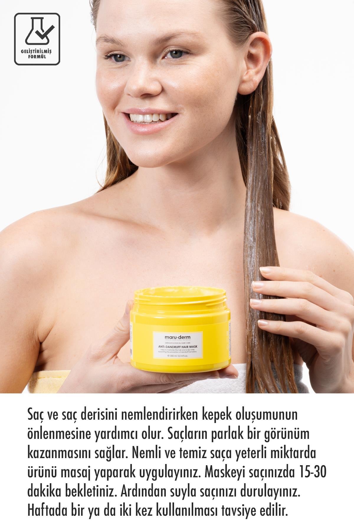 Saç Maskesi | Kepeğe Karşı Etkili Saç Maskesi 300 ML | Normal/Yağlı Saçlar | Vegan