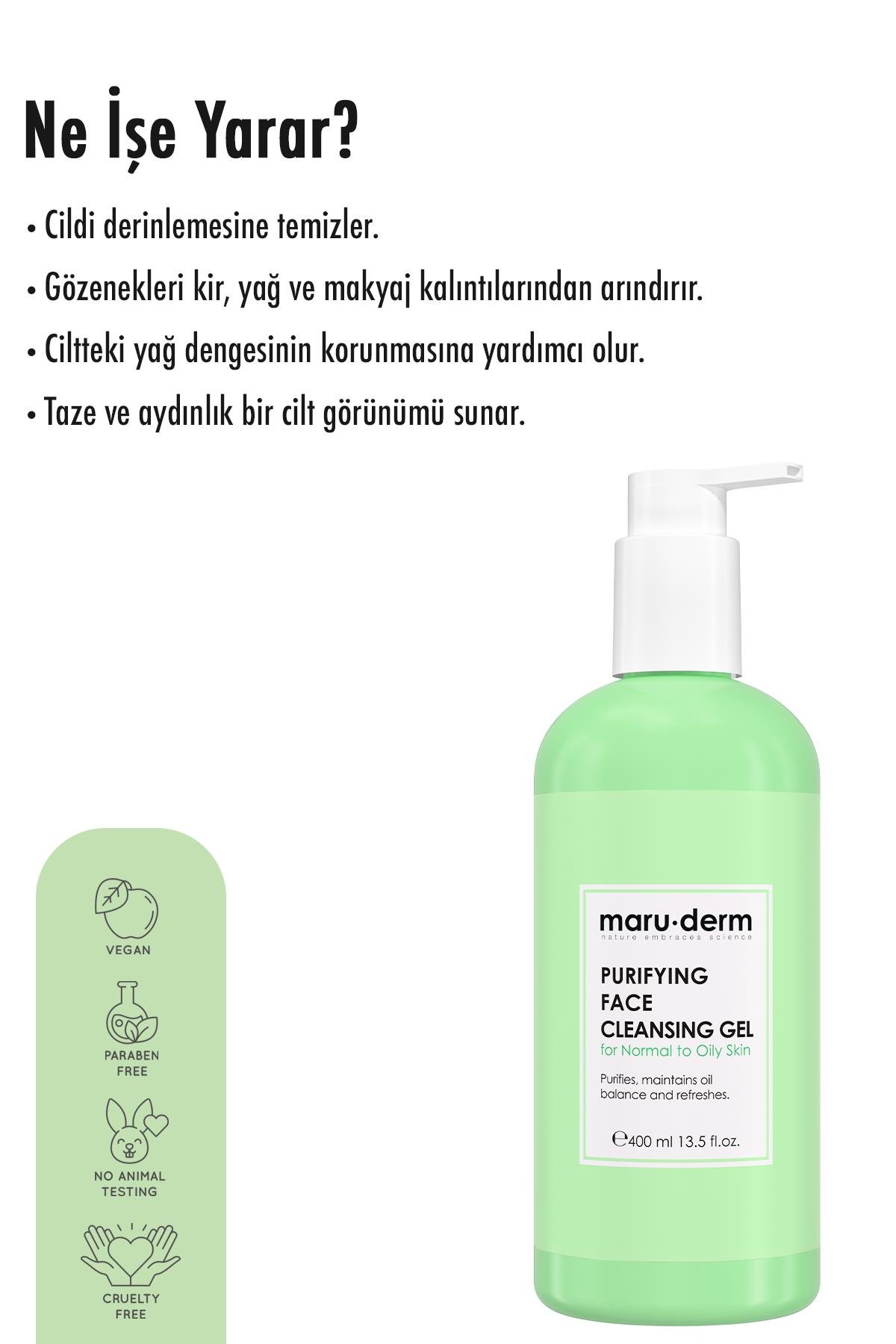 Maruderm Karma Ve Yağlı Ciltlere Özel Salisilik Asit Yüz Temizleme Jeli 400 ml