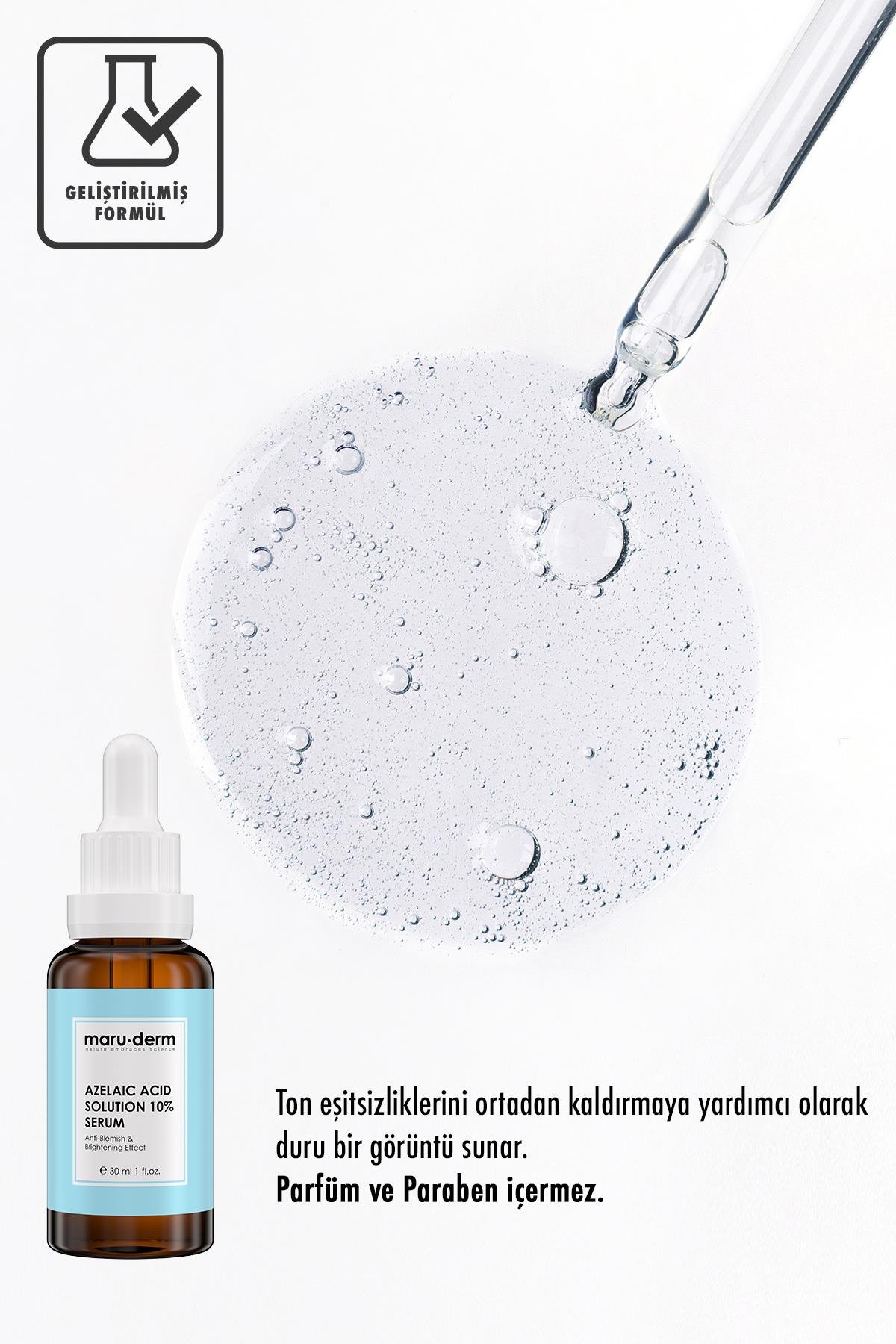 Maruderm Azelaik Asit Solüsyon %10 Aydınlatıcı Leke Karşıtı Cilt Bakım Serumu 30 Ml