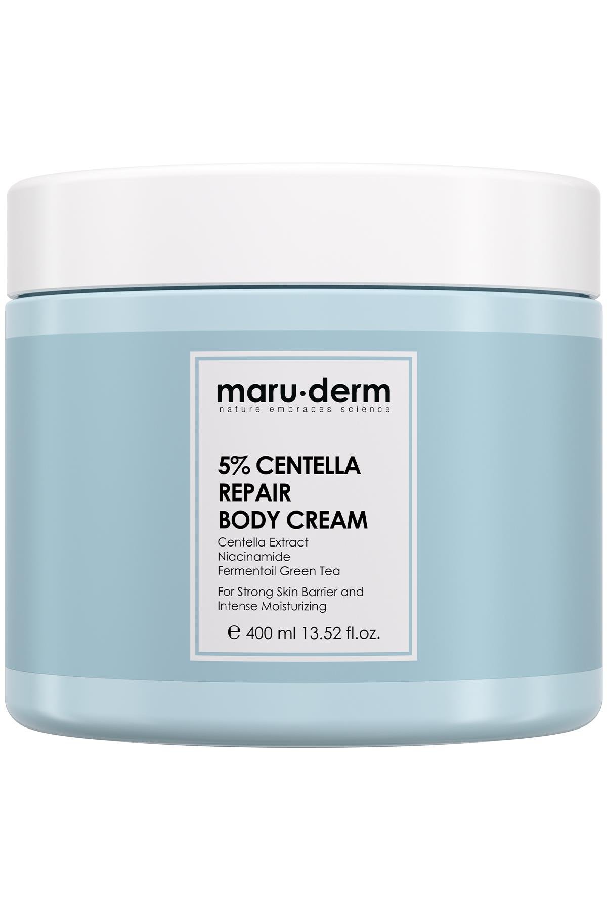 Maruderm Centella Vücut Kremi | Centella Ekstraktı + Niacinamide + Fermentoil Yeşil Çay 400 ML