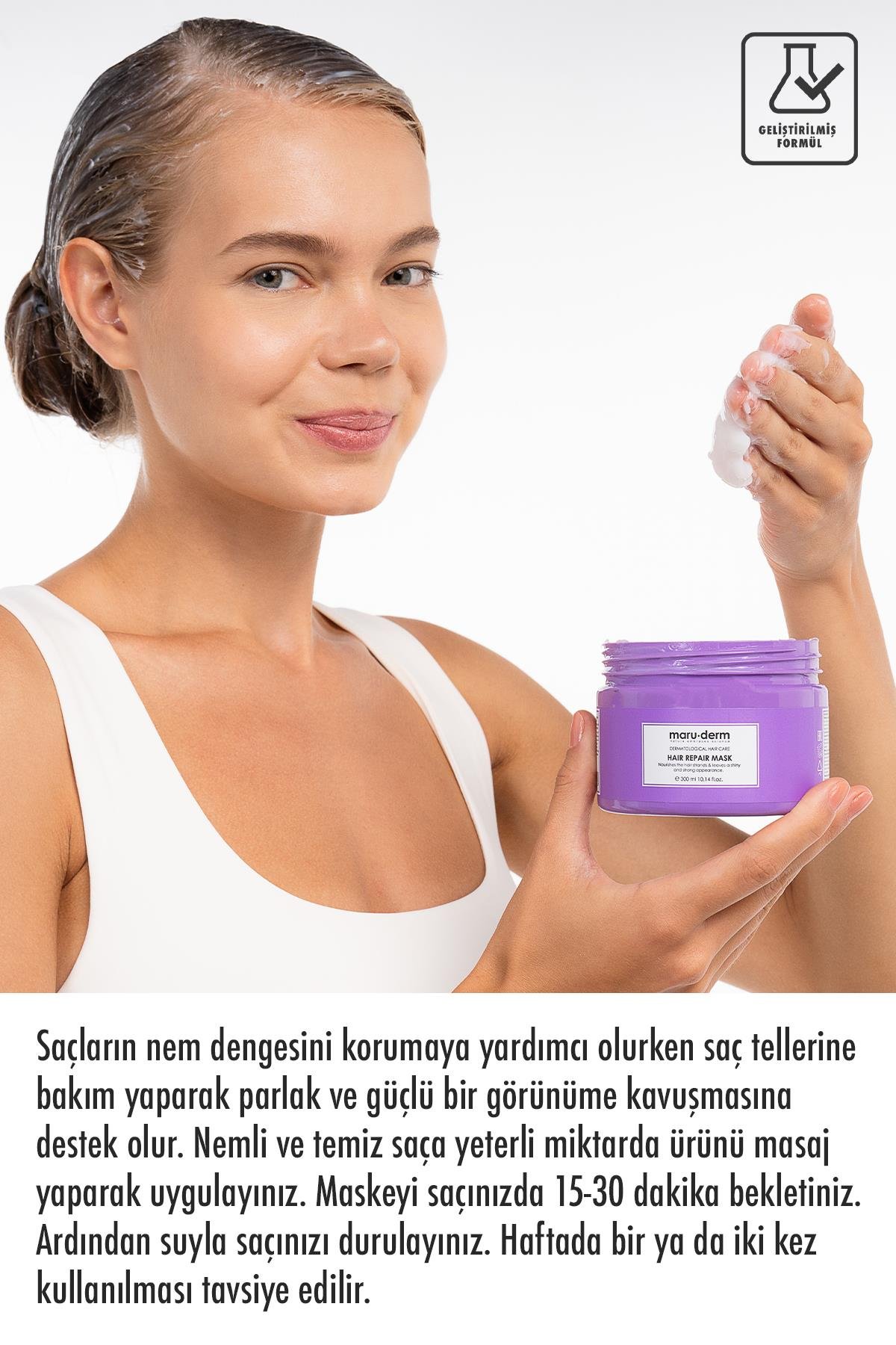Saç Maskesi | Saç Onarıcı Saç Maskesi 300 ML | Yıpranmış Zayıf Saçlar | Vegan