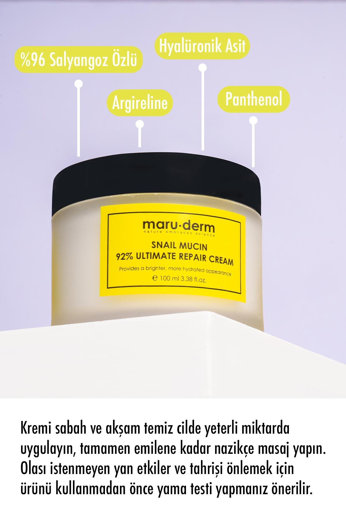 Maruderm %92 Salyangoz Özlü Onarıcı Krem 100 ML
