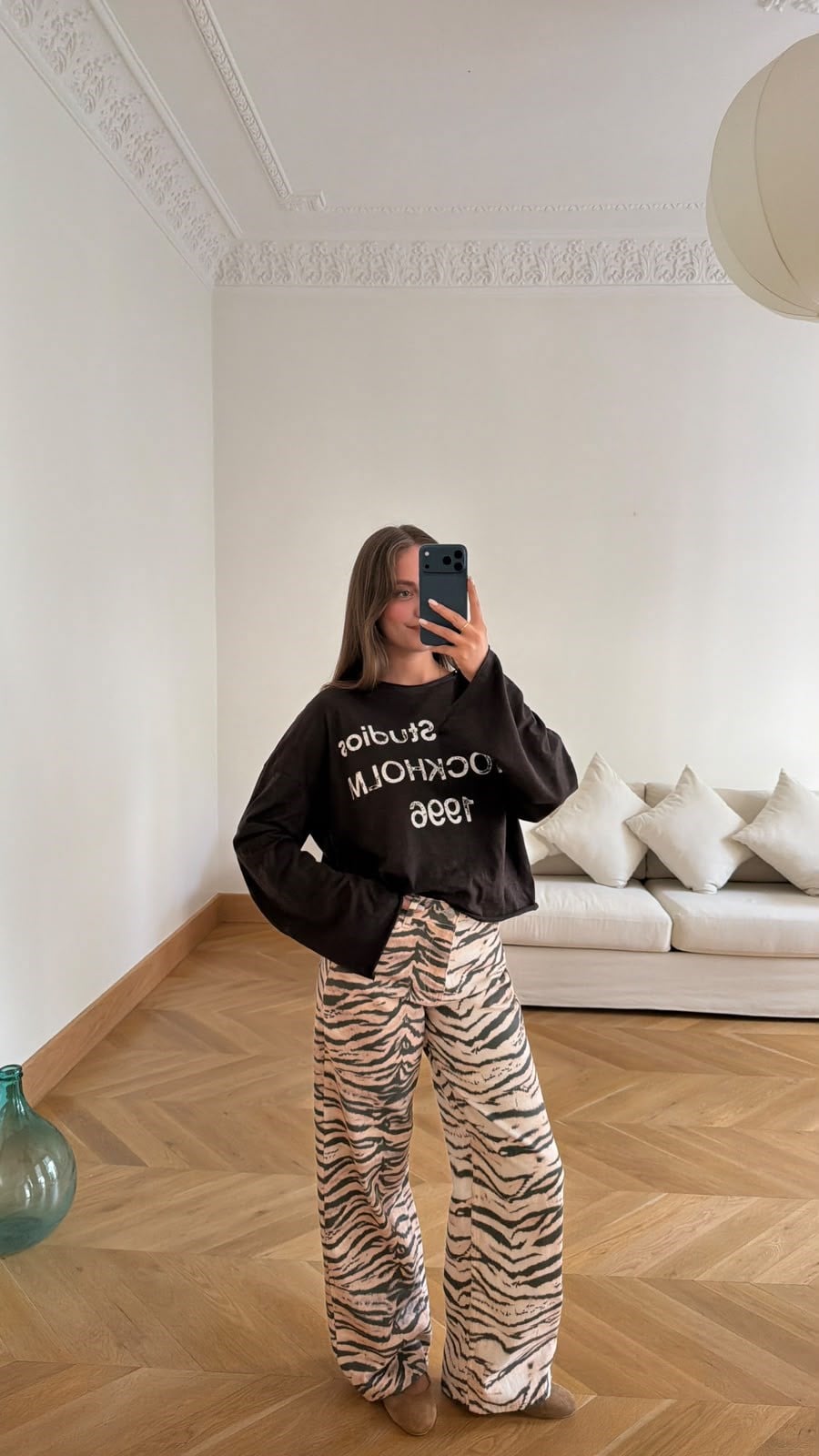 Acı Kahve Yazı Basılı Oversize T-Shirt
