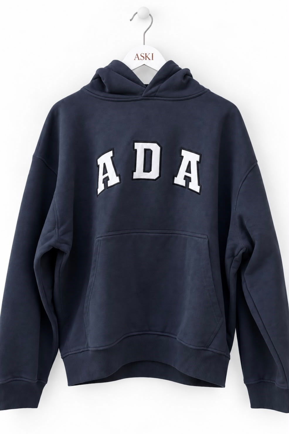 Antrasit Kanguru Cepli Yazı Baskılı Kapişonlu SweatShirt