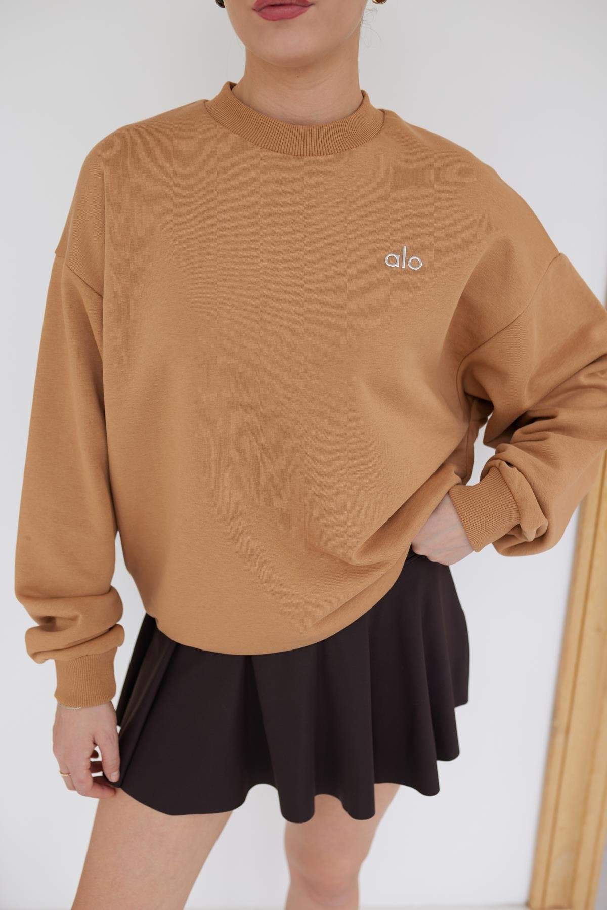 Camel Yazı Baskılı Basic SweatShirt