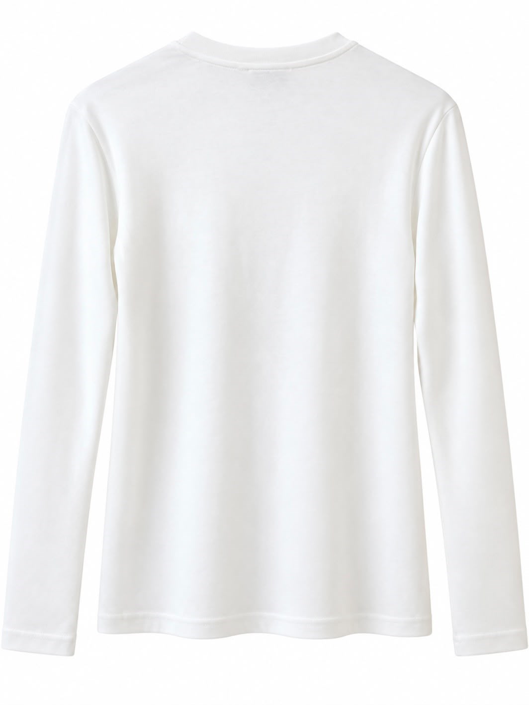 Ekru Basic Bisiklet Yaka T-Shirt