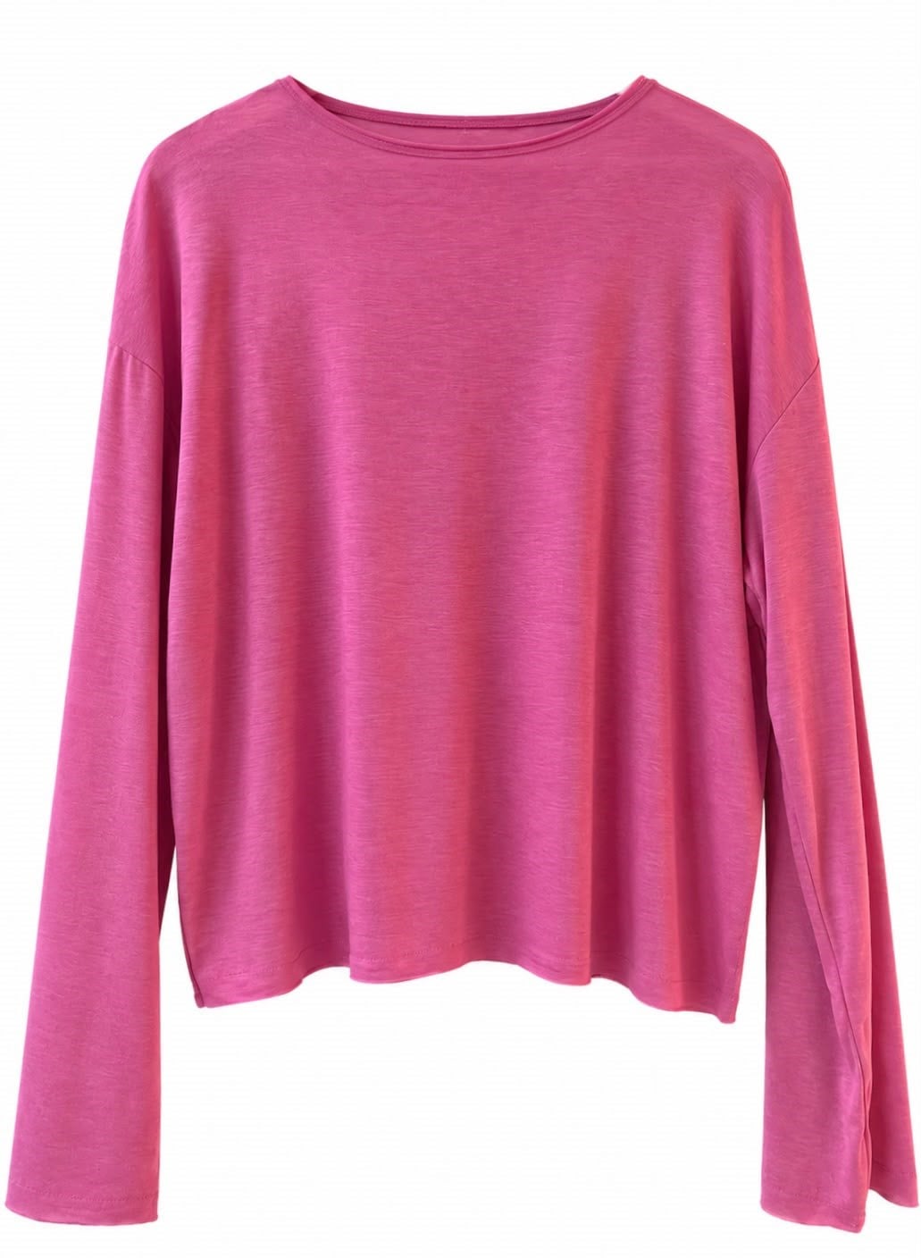 Fuşya Yazı Basılı Oversize T-Shirt