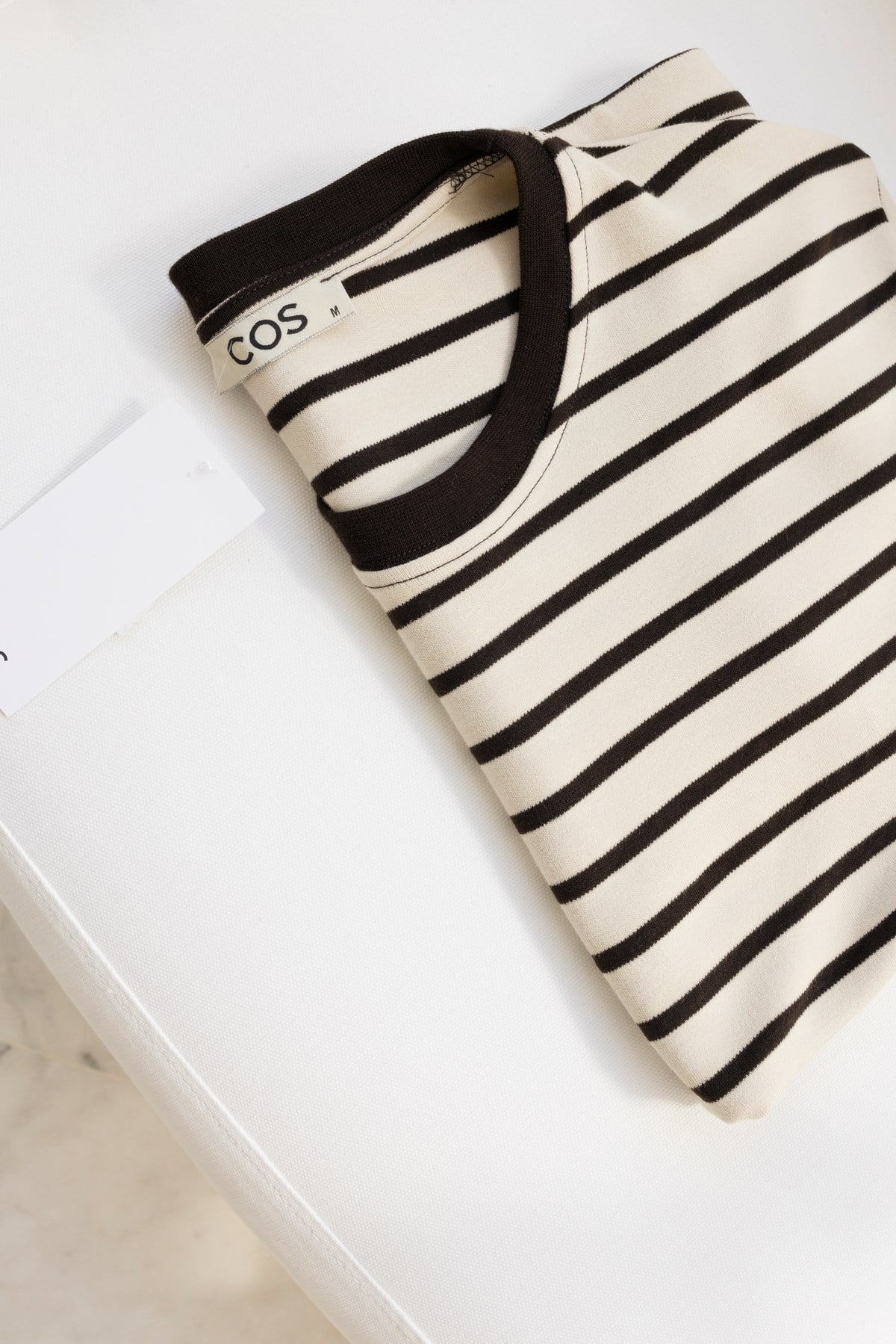 Kahve-Bej Oversize Çizgili Ve Likralı T-Shirt