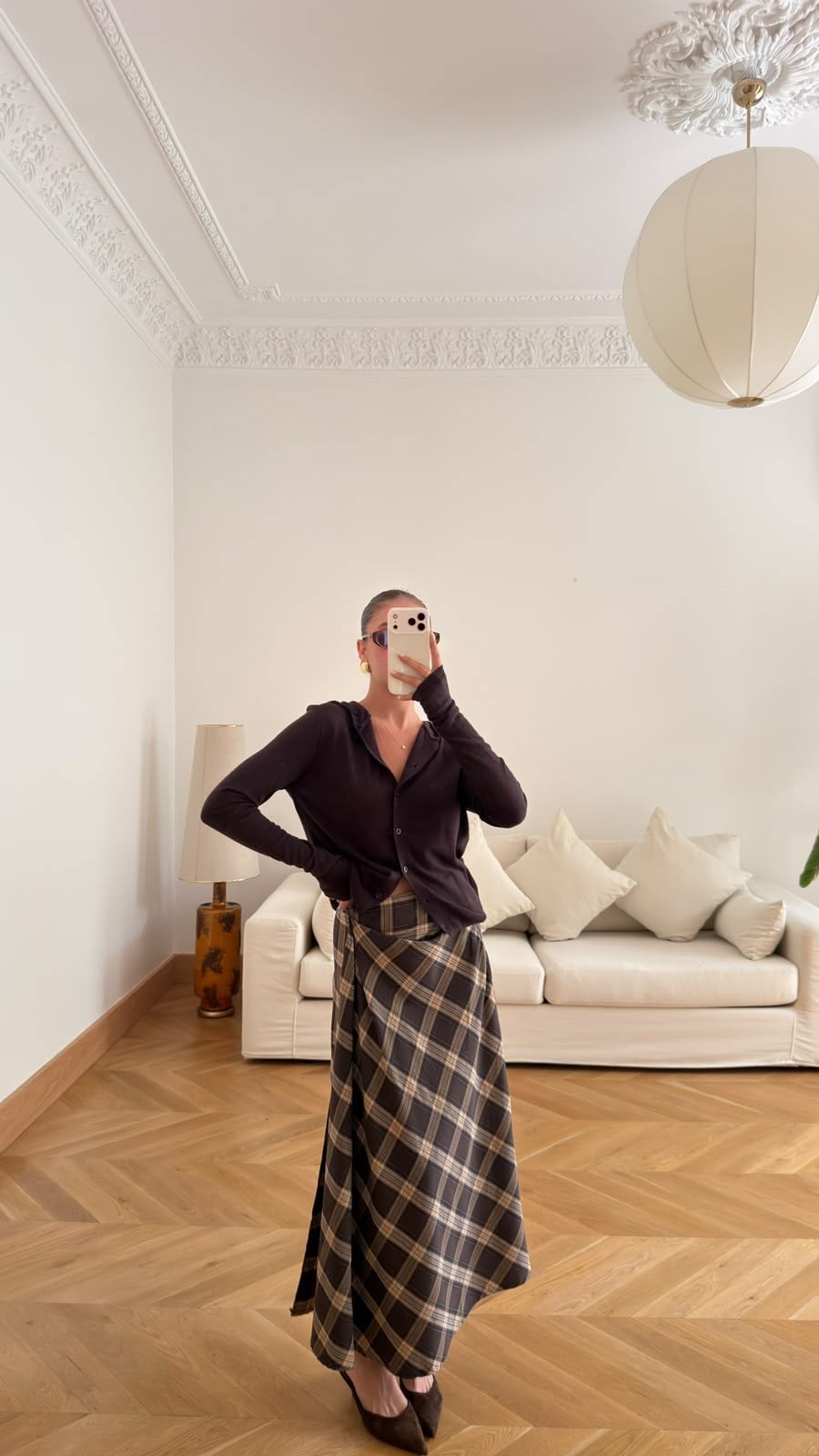 Kahve Kapişonlu Basic Hırka