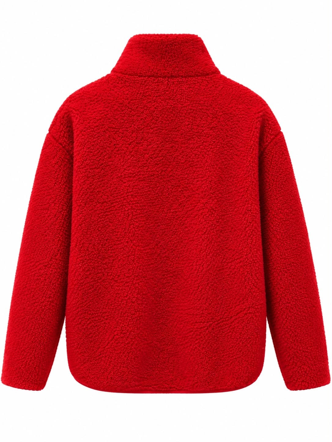 Kırmızı Fermuarlı Logo Detaylı Polar Sweat