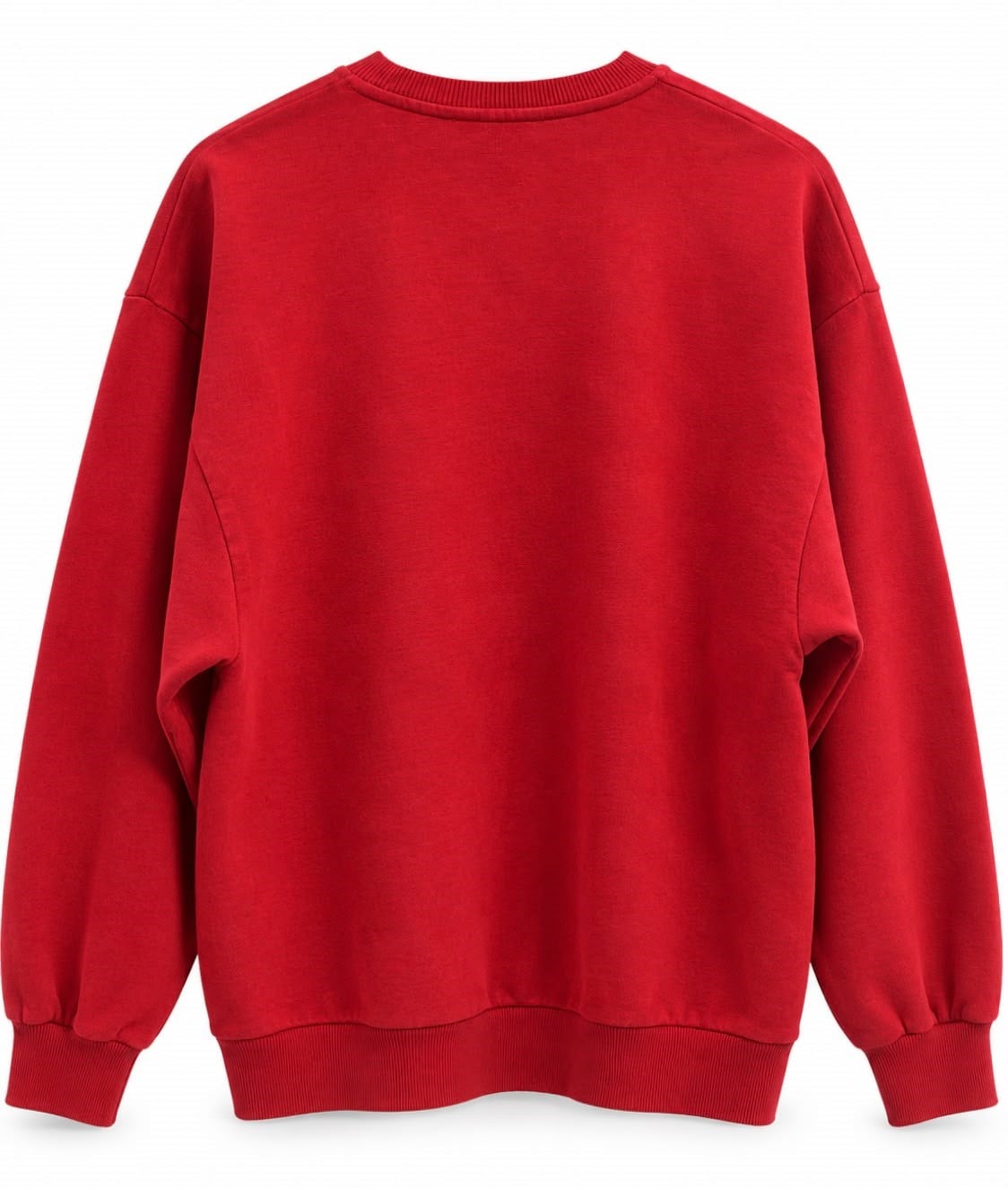 Kırmızı Leopar Baskı Detaylı Oversize SweatShirt