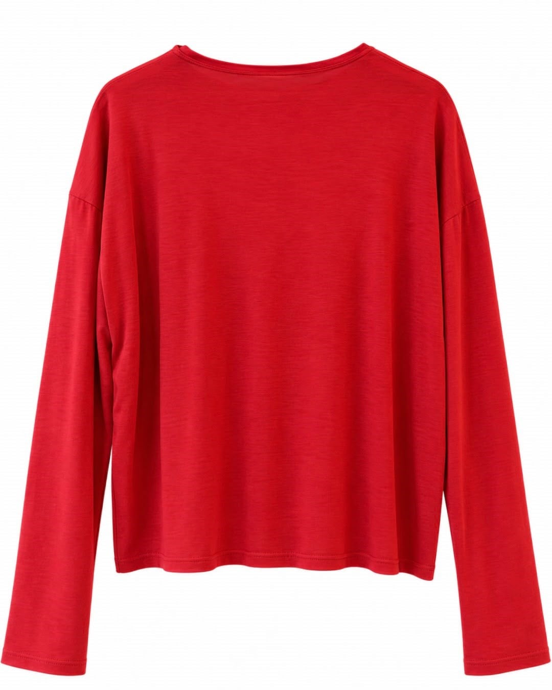 Kırmızı Yazı Basılı Oversize T-Shirt
