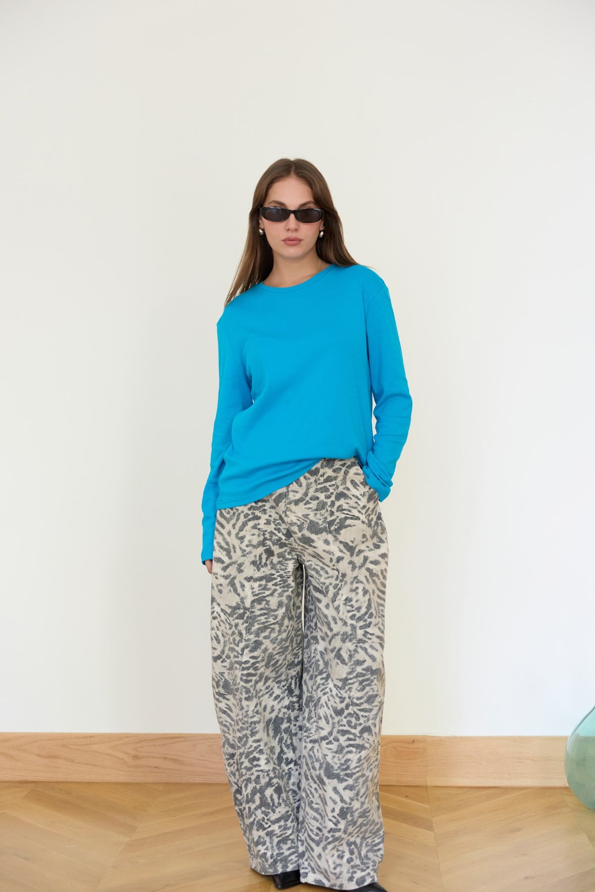 Mavi Basic Bisiklet Yaka T-Shirt
