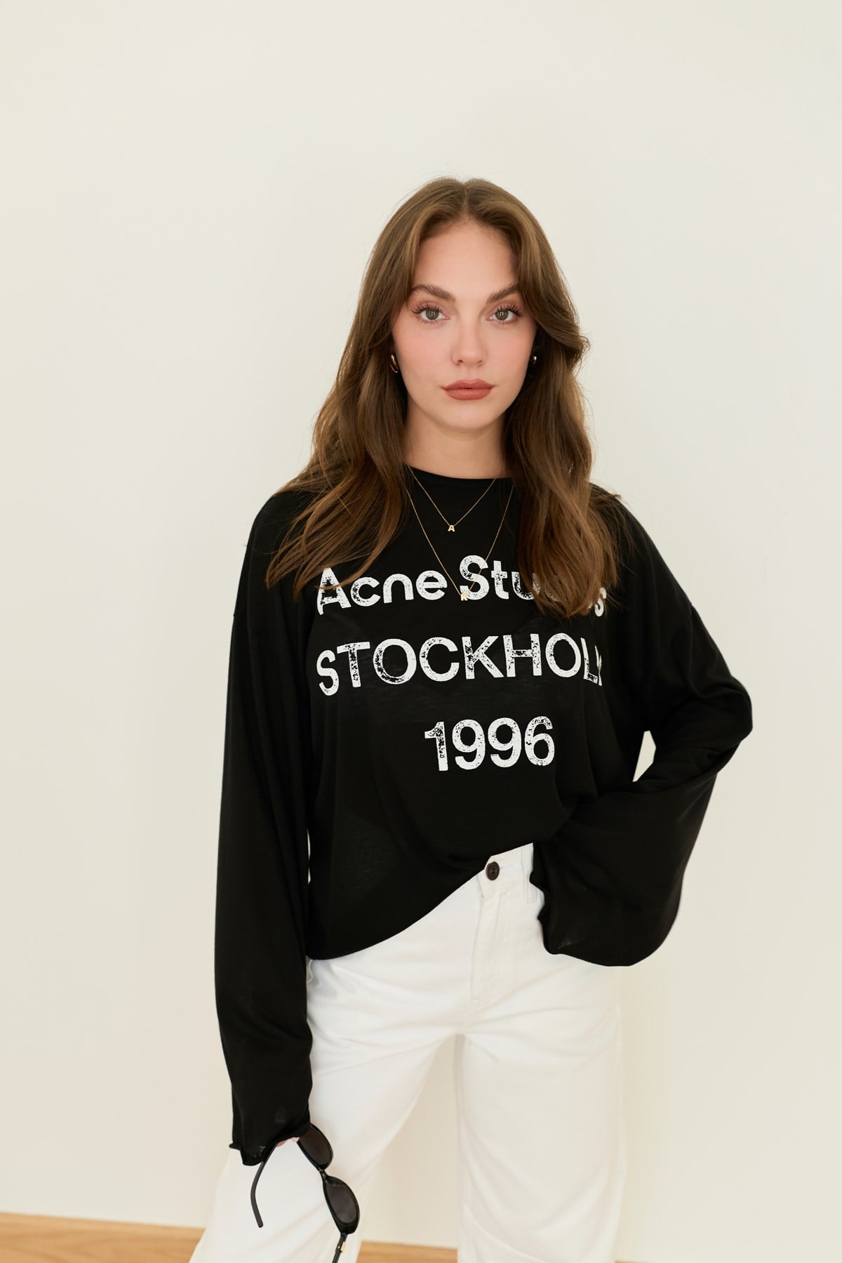 Siyah Yazı Basılı Oversize T-Shirt