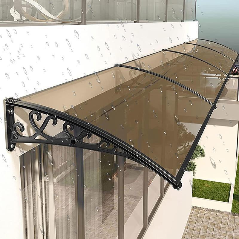 Kapı Üstü Lüx Seri Pratik Sundurma 100 X 480 Siyah