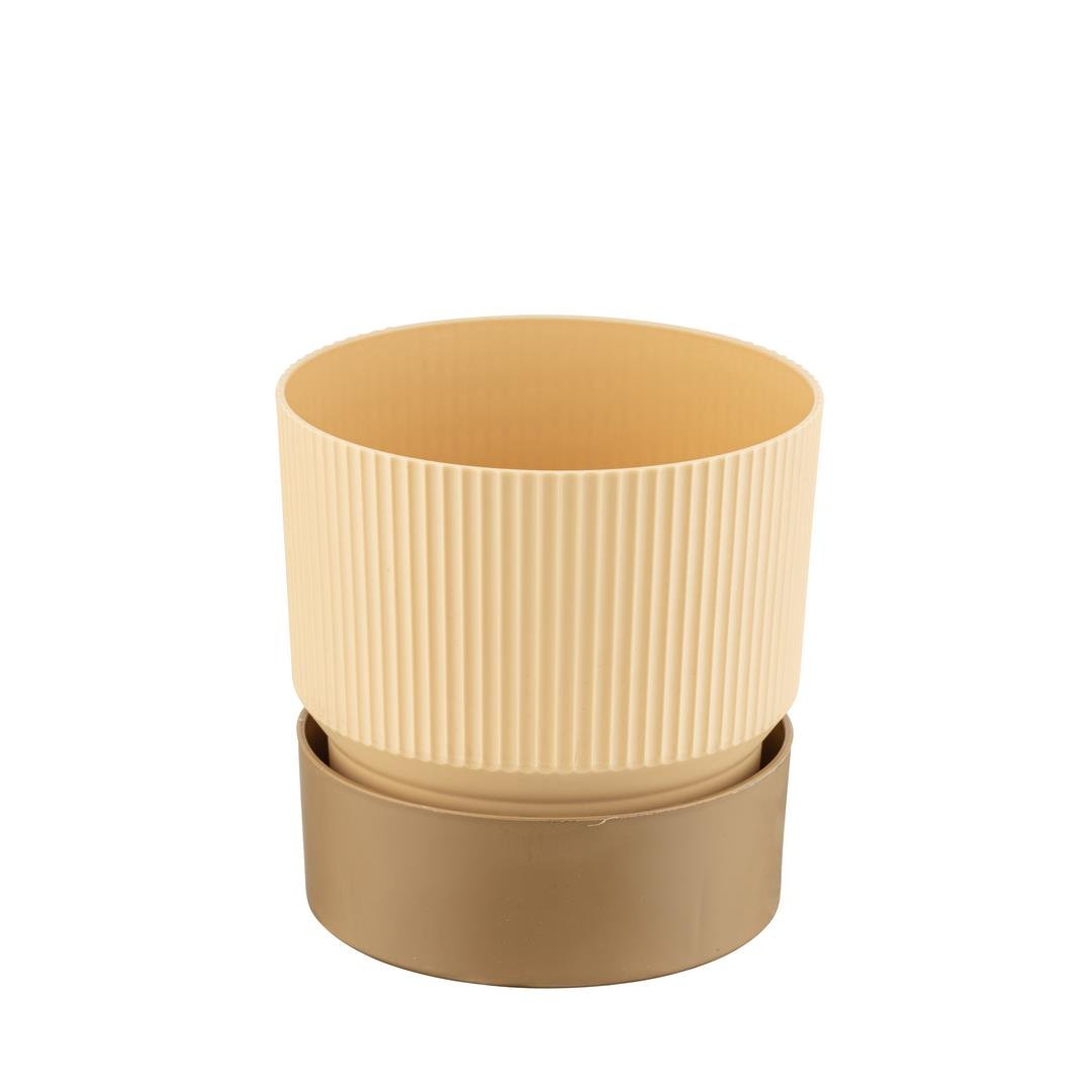 Çizgi Desenli Saksı Tabaklı Mint 3 Lt 170*170 Mm