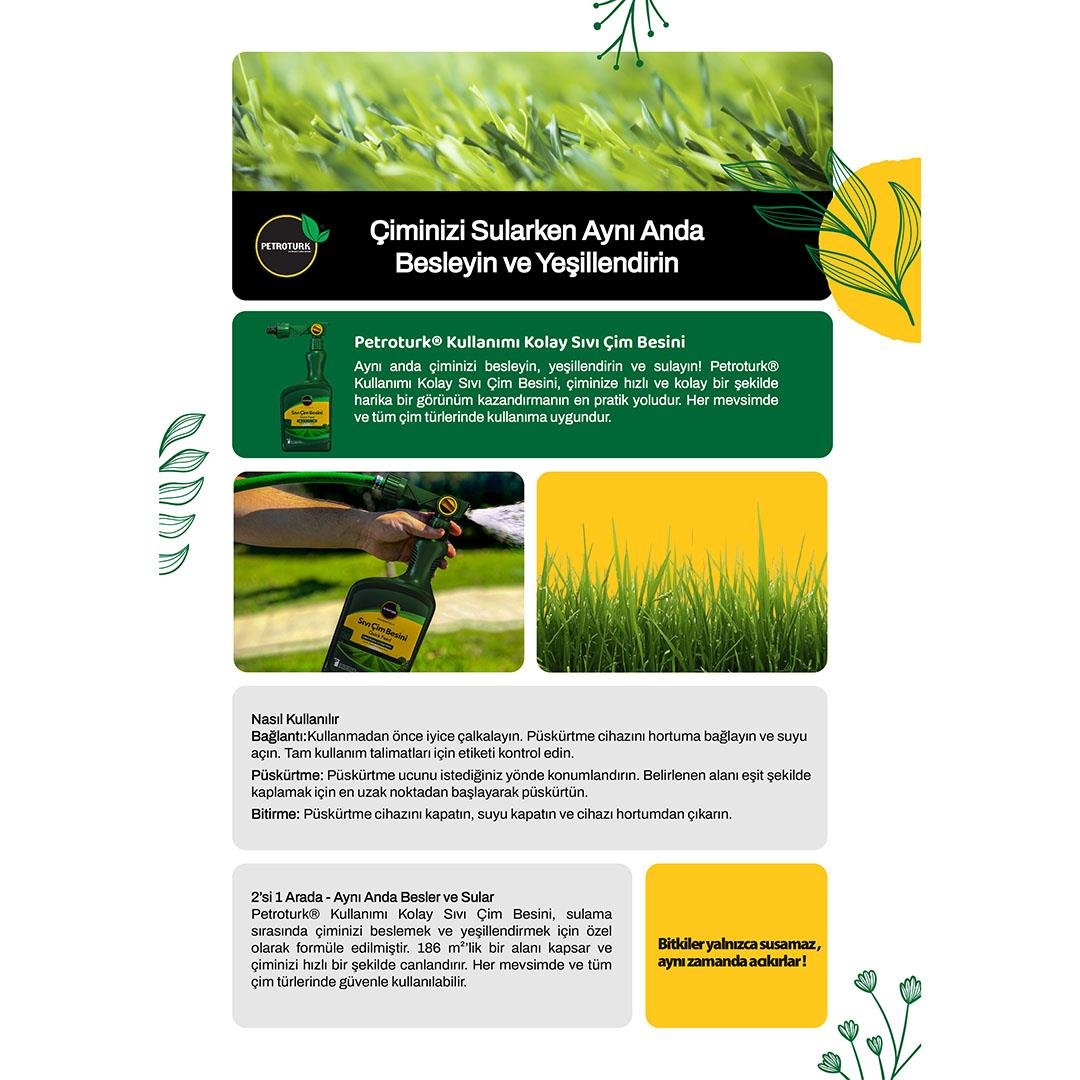 PetroTurk Çim Sıvı Bitki Besini 950 Ml