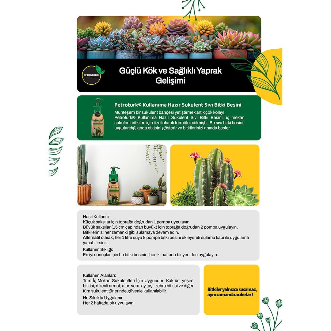 PetroTurk Succulent Sıvı Bitki Besini 250 Ml