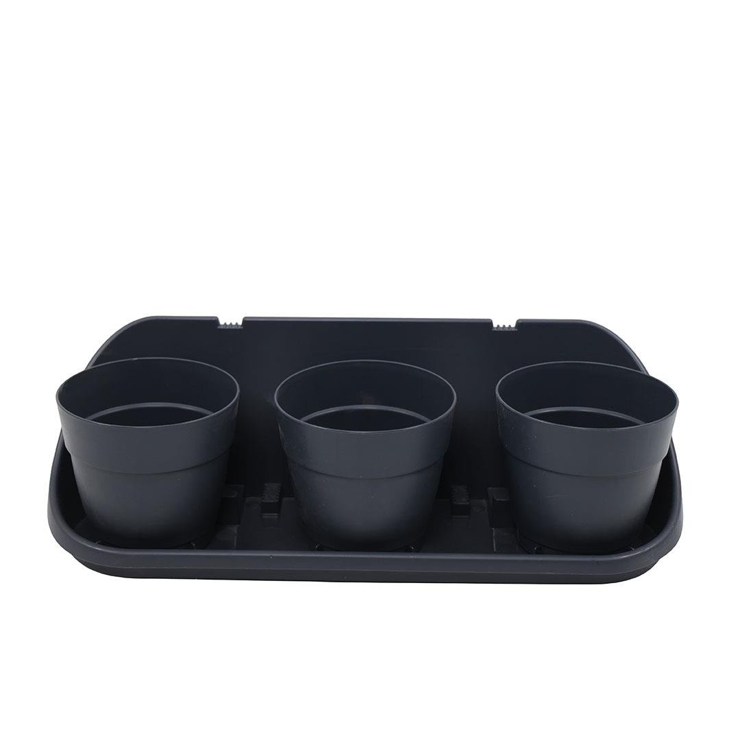 Poliwork Askılı Balkon Saksı 3'lü Set 3,3 Lt 475*160*155 Mm