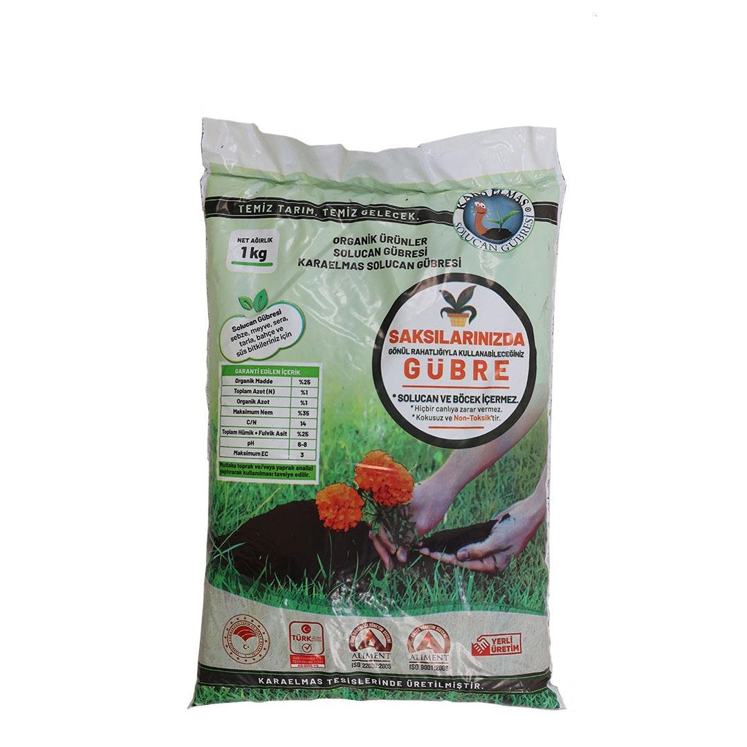 Poşette Solucan Gübresi (1 Kg)