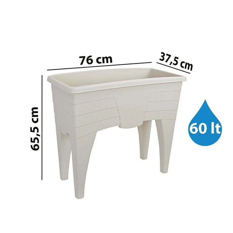Serinova Ayaklı Bahçe Çit Saksı 60 Lt No 2