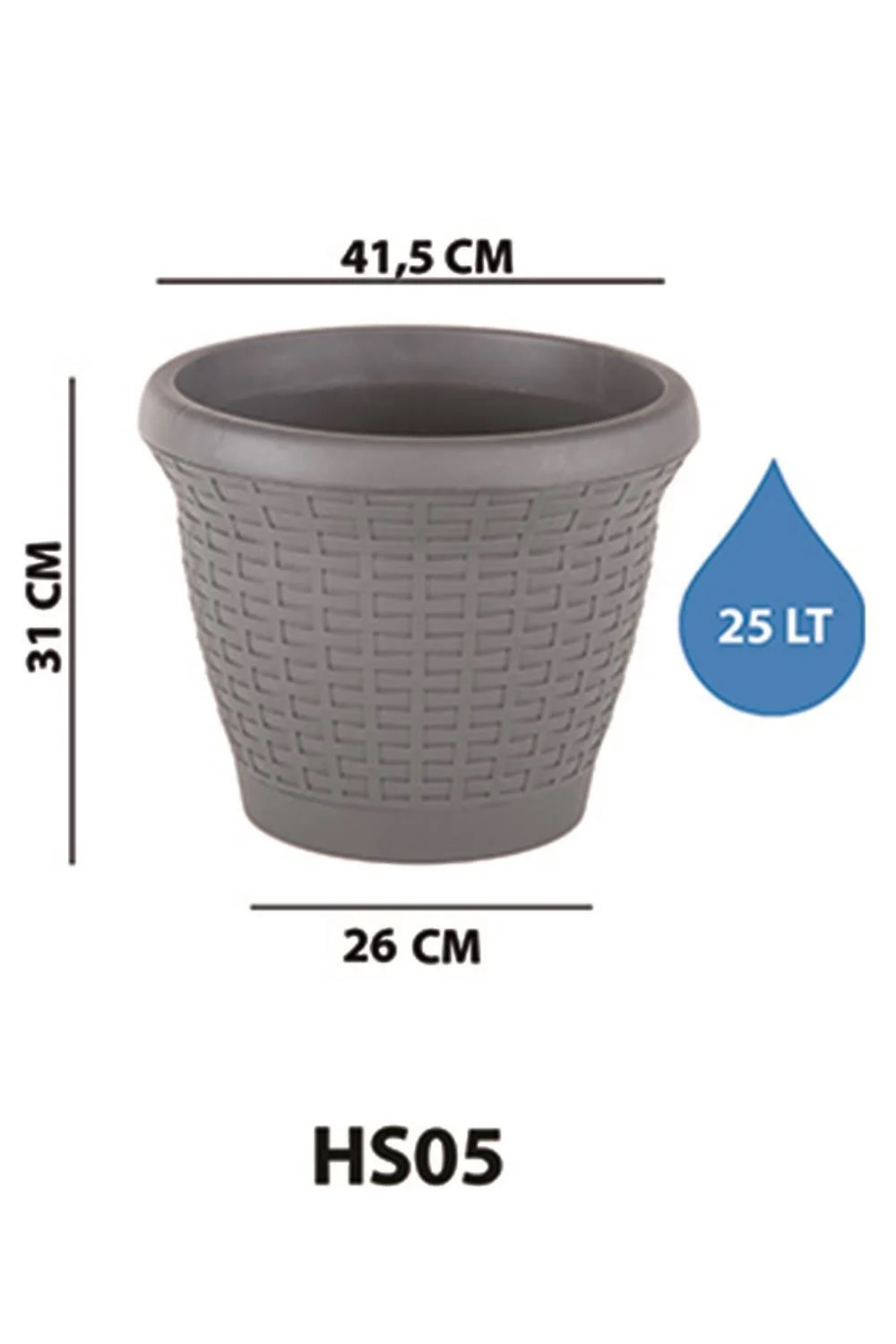 Serinova Hasır Saksı 25 Lt