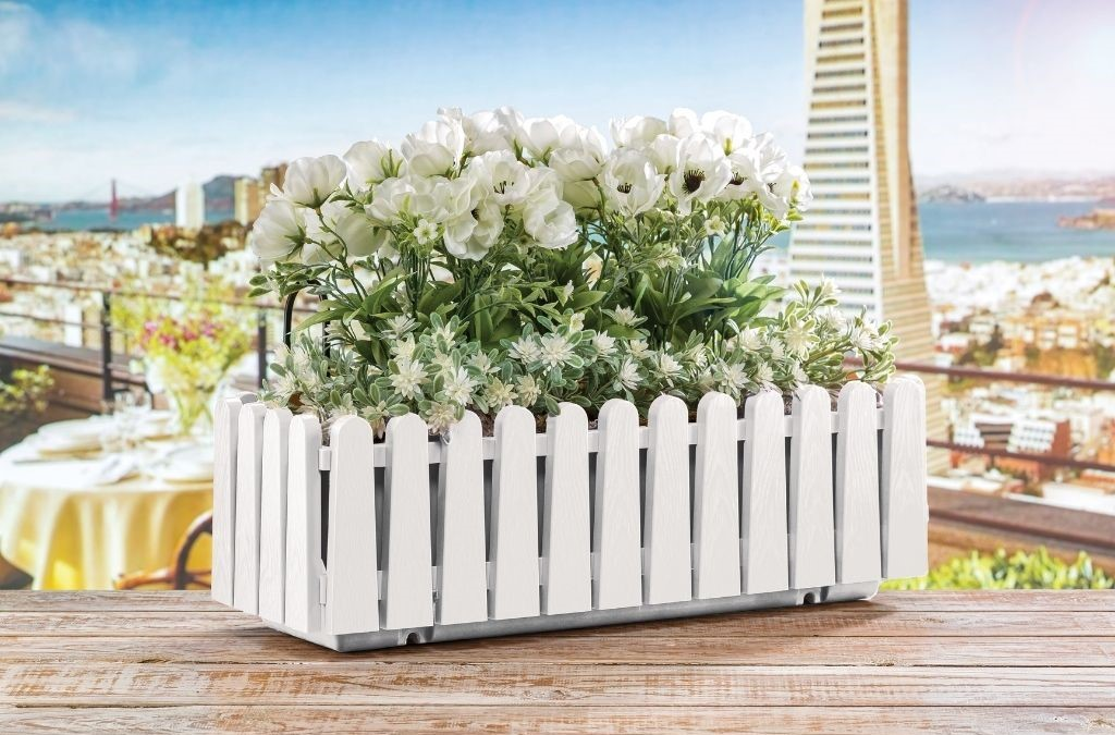 Serinova İstanbul Çit Balkon Saksı 14 Lt