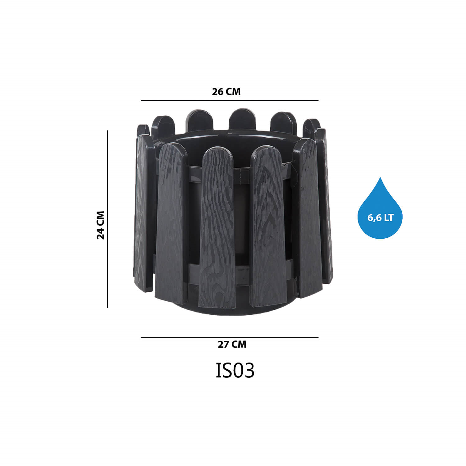 Serinova İstanbul Saksı 6,6 Lt