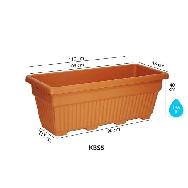 Serinova Kemer Bahçe Saksı 136 Lt No 5