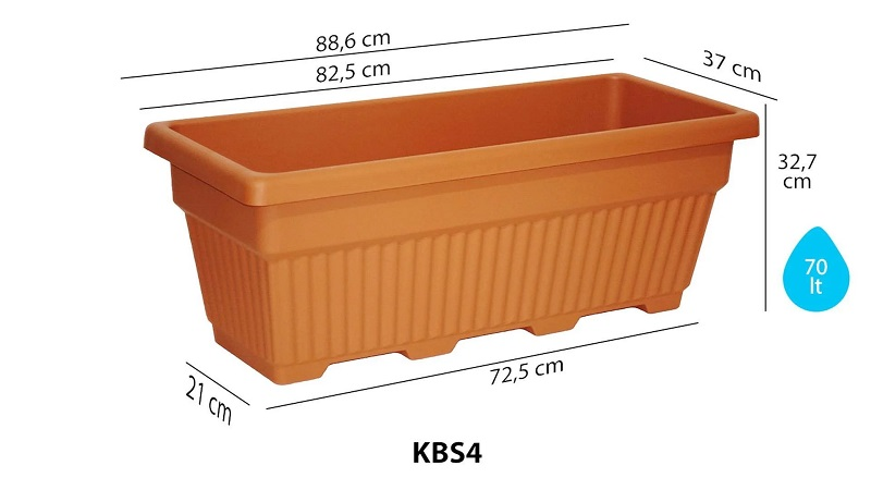 Serinova Kemer Bahçe Saksı 70 Lt No 4