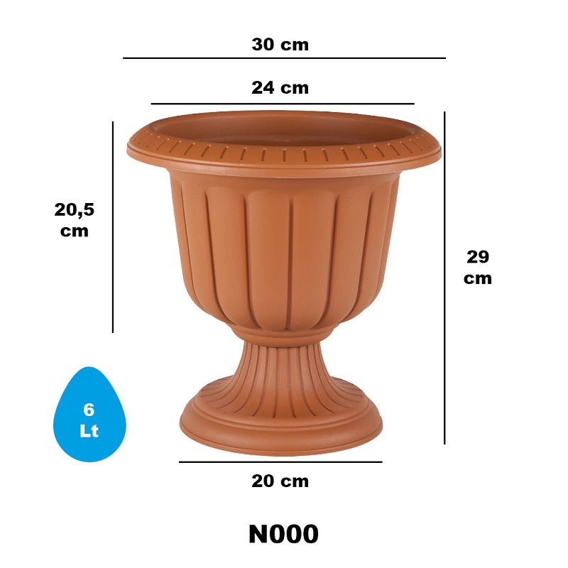 Serinova Kupa Saksı No:0 6 Lt