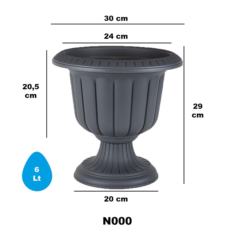 Serinova Kupa Saksı No:0 6 Lt