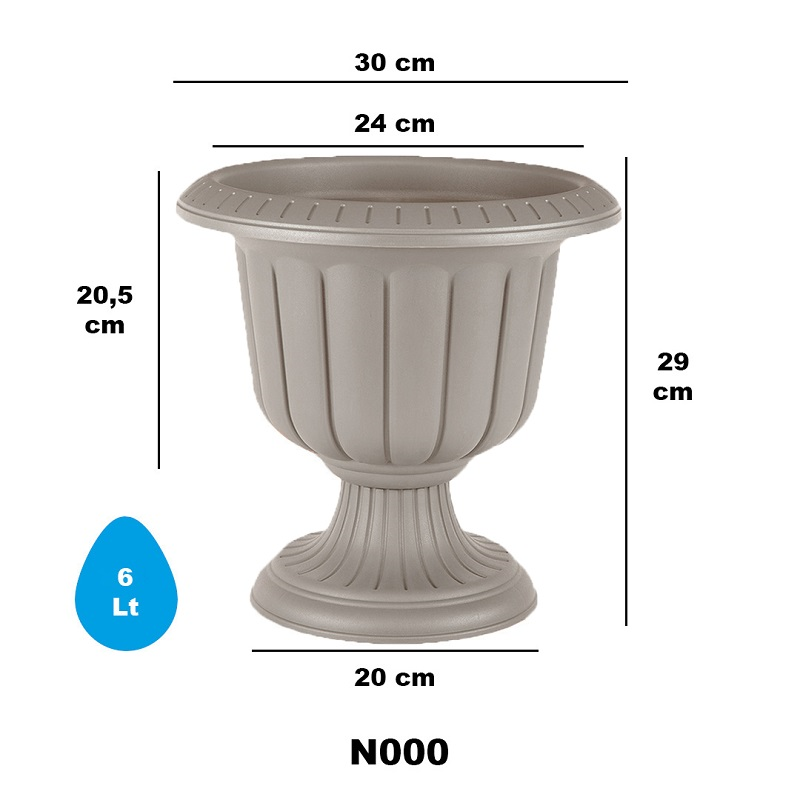 Serinova Kupa Saksı No:0 6 Lt