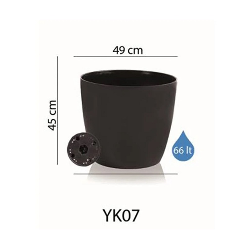 Serinova Yakut Parlak Saksı 66 Lt