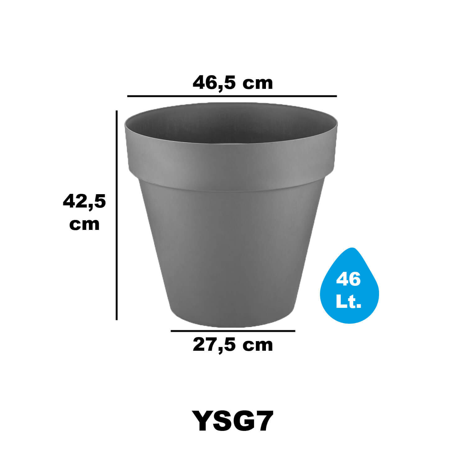 Serinova Yalı Separetörlü Saksı 46 Lt