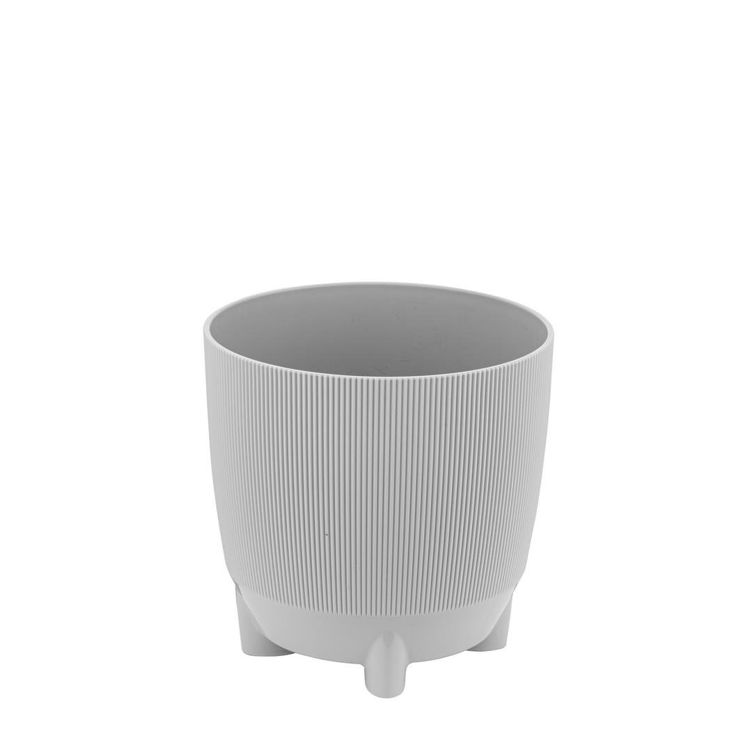 Yuvarlak Saksı Ayaklı Gri 1 Lt 125*123 Mm