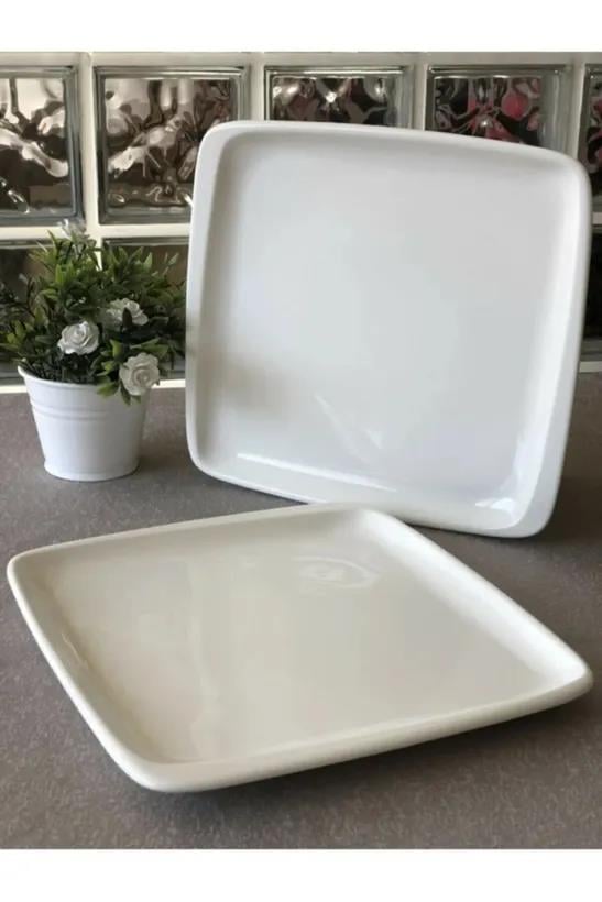 Bonna Porselen Moove Serisi 6'lı 22x20 Cm Kare Tabak
