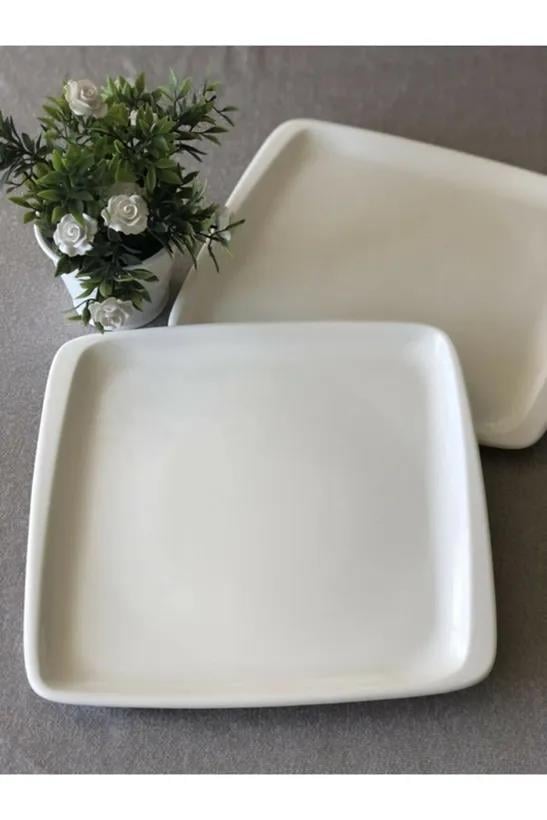 Bonna Porselen Moove Serisi 6'lı 22x20 Cm Kare Tabak