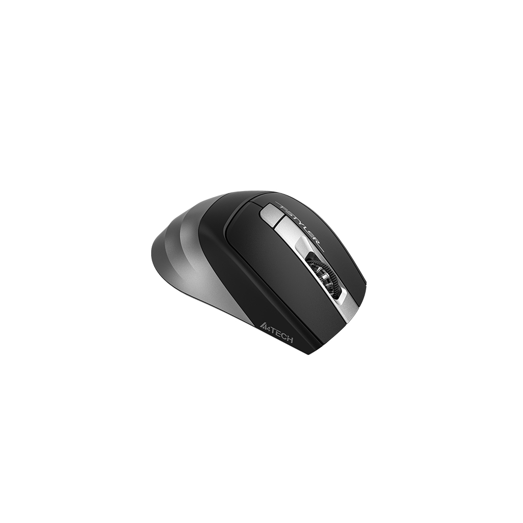 A4 TECH FB35S, Grey, FSTYLER, BLUETOOTH, 2,4Ghz Kablosuz, Optik Mouse, 10-15Metre, 6 Buton, Nano Alıcı