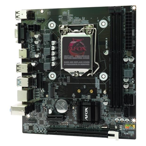 AFOX IH81D3-MA2-V2 H81 2xDDR3 VGA+HDMI 1X M.2 NVMe Gen3 1150 PIN ANAKART