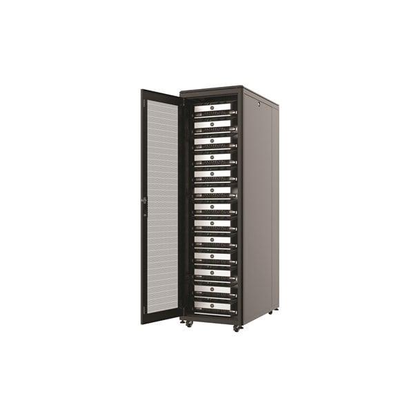 AGER 26U 600x800mm Dikili Tip Siyah Kabinet Agena AG-AN26U6080S1 Cam Kapak