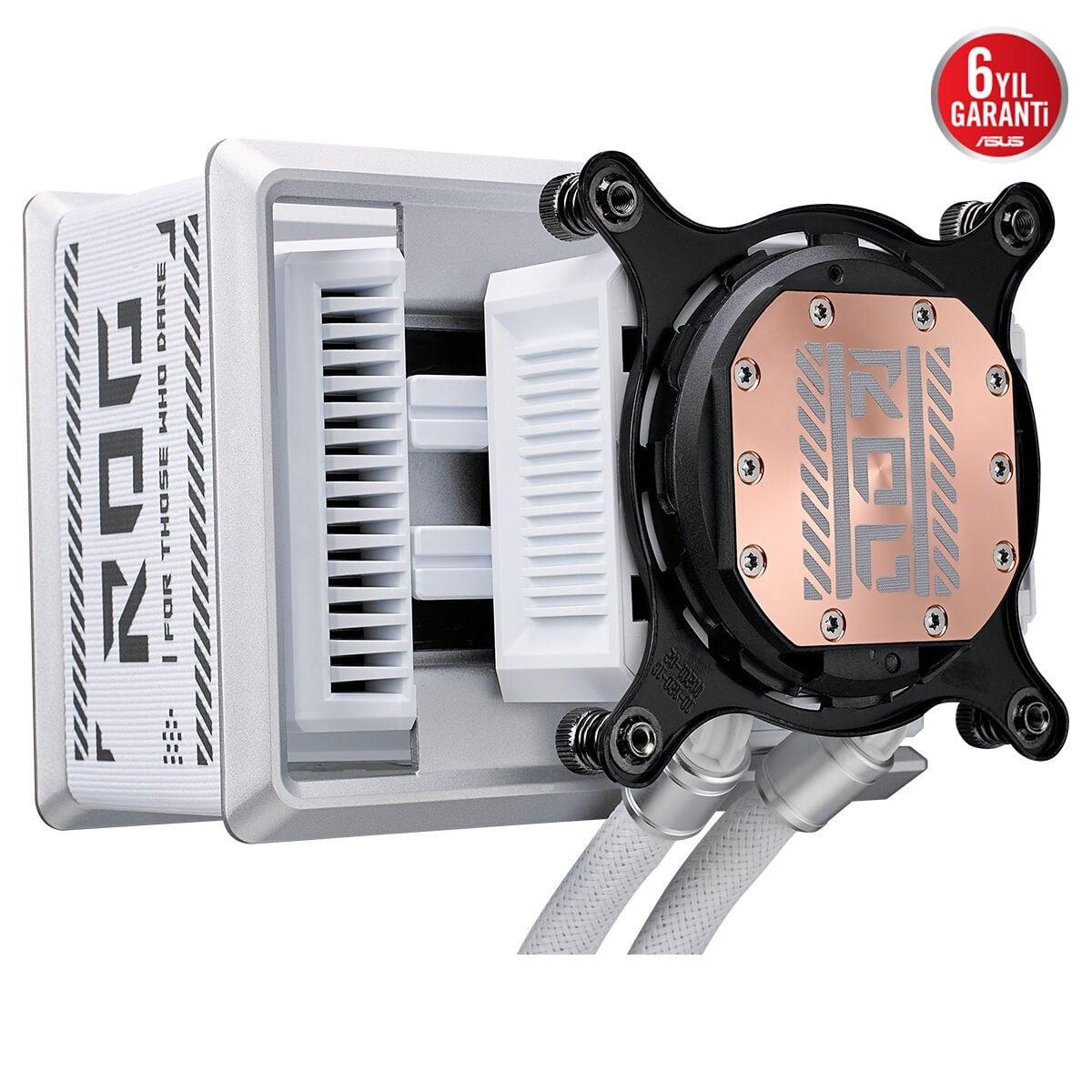 ASUS 360mm ROG RYUO IV 360 WHITE ARGB Sıvı Soğutmalı AM5-1851p İşlemci Fanı Beyaz