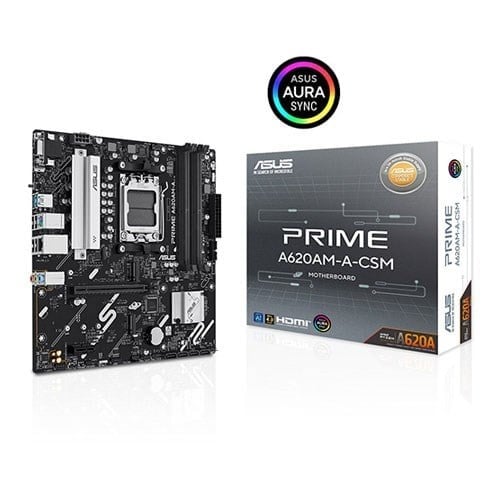 ASUS PRIME A620AM-A-CSM DDR5 HDMI-DP PCIE 4.0 AM5 mATX Kurumsal Anakart