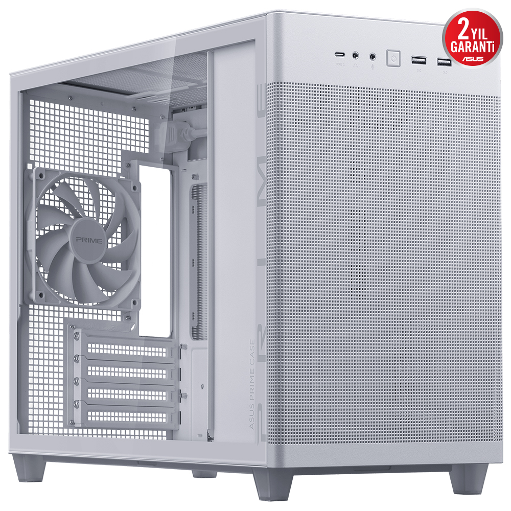 ASUS PRIME AP201 Gaming Micro-Tower PC Kasası Beyaz