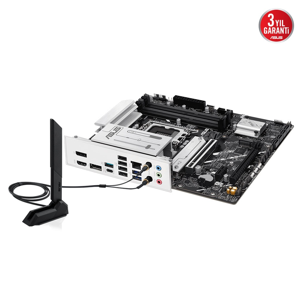 ASUS PRIME B860M-A WIFI, 4xDDR5 2x M.2, HDMI, 2xDP, Wİ-Fİ 6E, Bluetooth v5.3, Type-C, Intel Core Ultra CPU(Seri 2), LGA1851 Soket Anakart