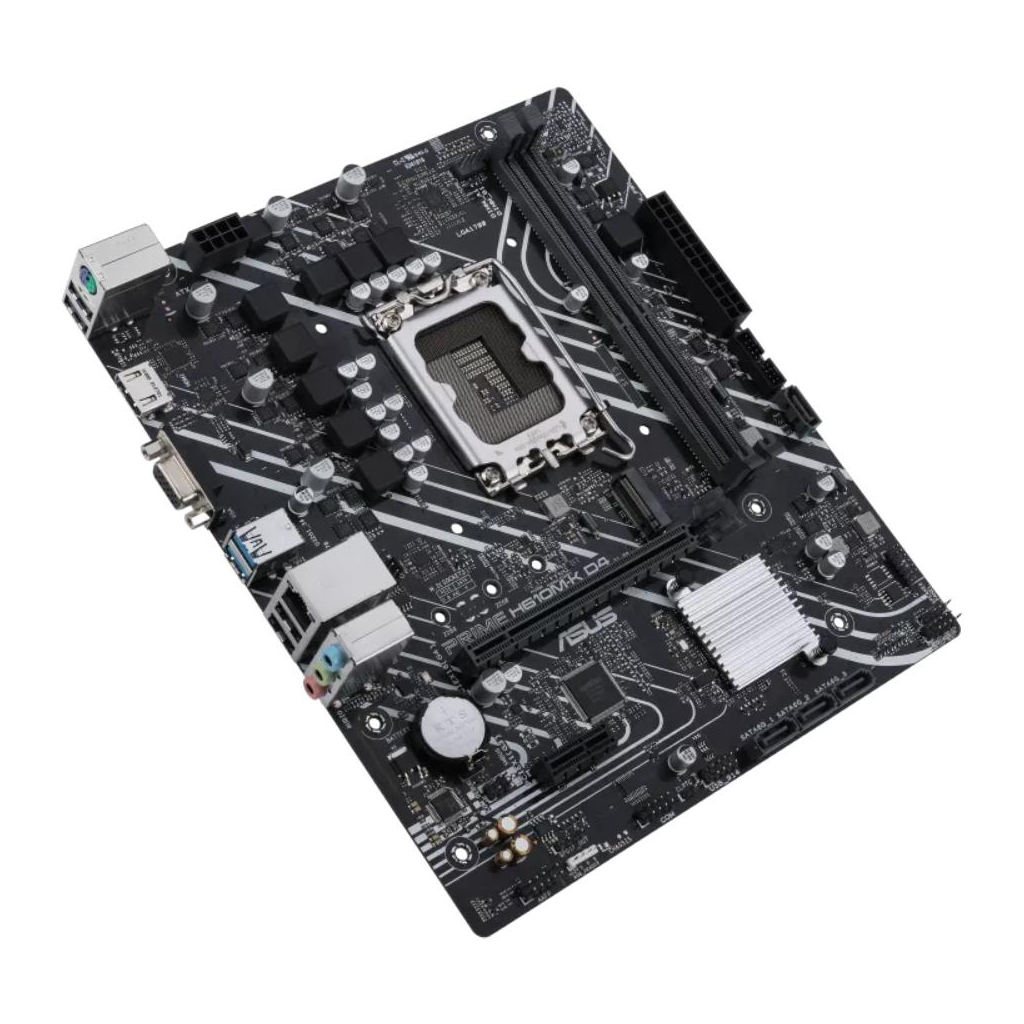 ASUS PRIME H610M-K D4 ARGB, 2xDDR4, M.2, HDMI, 12-13.14.Nesil, LGA1700 Soket, Anakart