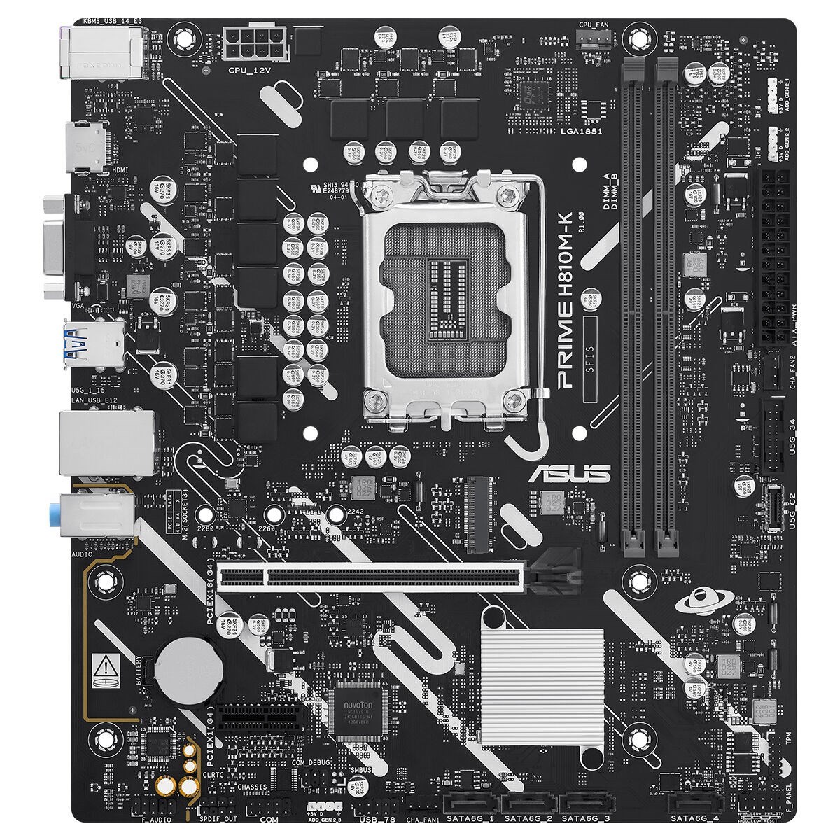ASUS PRIME H810M-K 2x DDR5 HDMI/VGA 1x M.2 1x 2.5GLAN USB3.2 1851P ANAKART