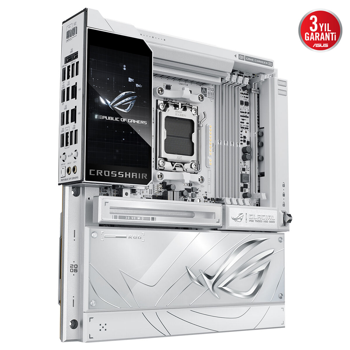 ASUS ROG CROSSHAIR X870E GLACIAL DDR5 DP TYPEC PCIE 5.0 AM5 ATX