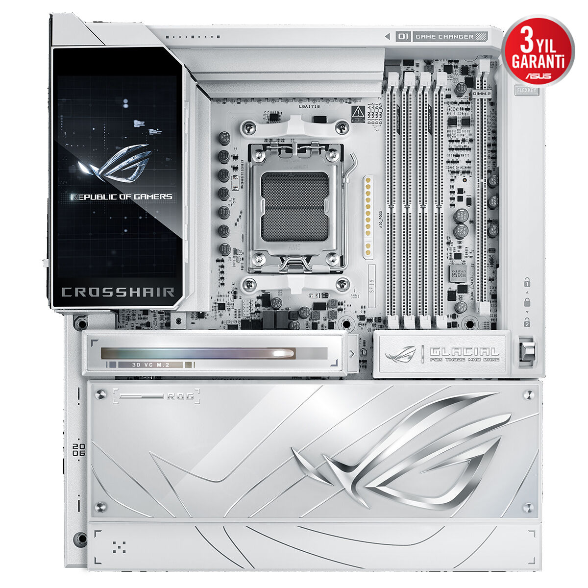 ASUS ROG CROSSHAIR X870E GLACIAL DDR5 DP TYPEC PCIE 5.0 AM5 ATX