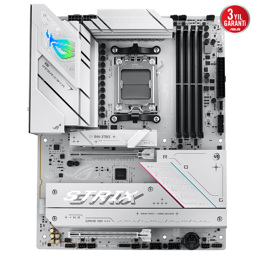 ASUS ROG STRIX B850-A GAMING WIFI7 DDR5 HDMI-DP PCIE 5.0 AM5 ATX BEYAZ